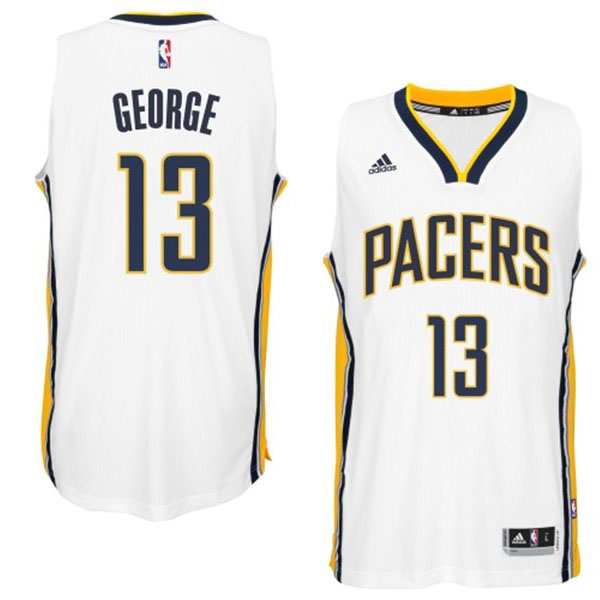 Men's  Pacers #13 Paul George 2014-15 New Swingman White Jersey